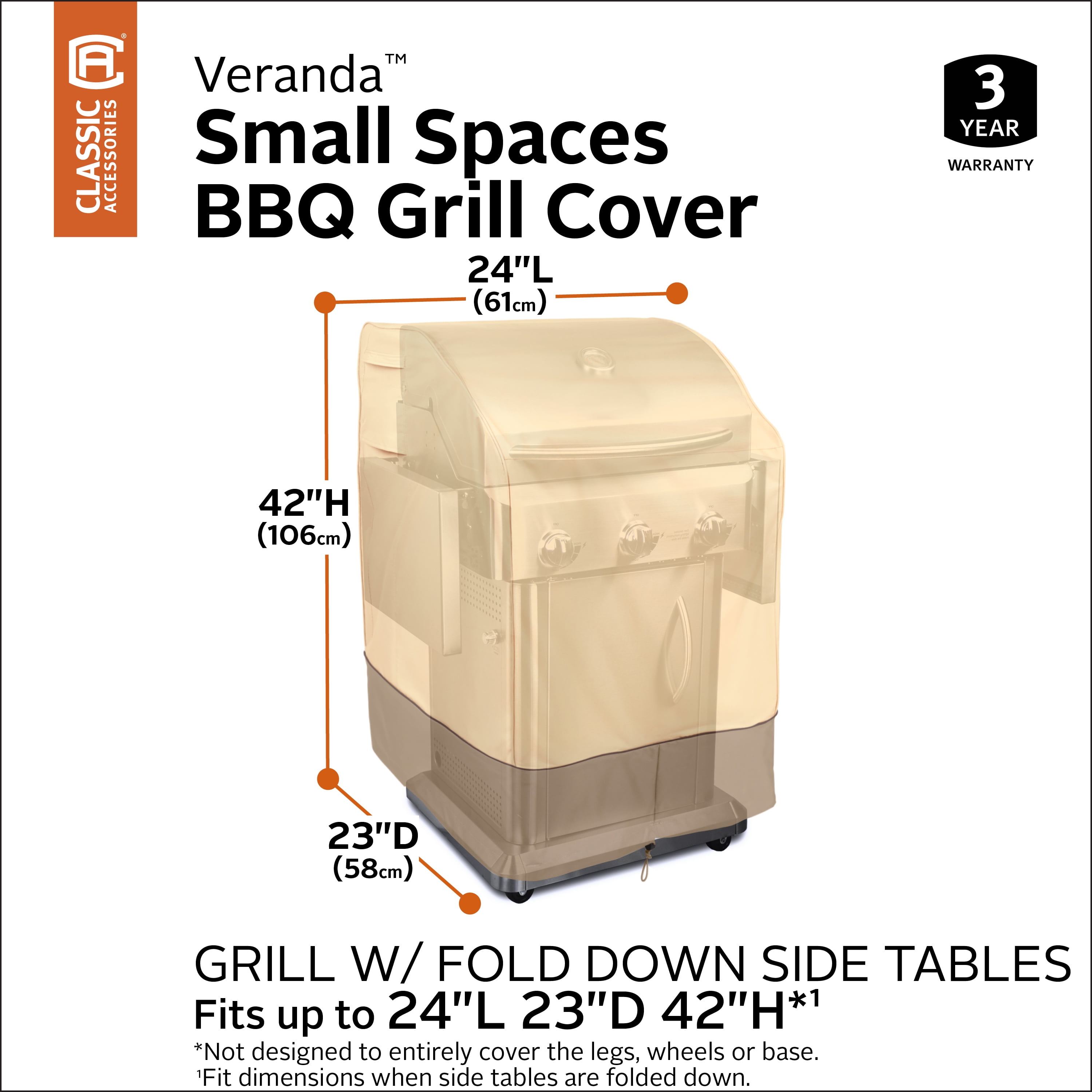 Classic Accessories Veranda Water-Resistant Barbecue Grill Cover