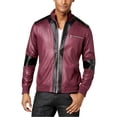 thumbnail image 1 of Chaqueta con ribete de piel sintética para hombre INC, rojo, XXX-Large, 1 of 1
