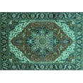 thumbnail image 1 of Ahgly Company Indoor Rectangle Persian Turquoise Blue Traditional Area Rugs, 5' x 8', 1 of 4