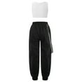 thumbnail image 2 of Alvivi Kids Girls Sleeveless Vest Top with Jogger Pants Sets for Hip Hop Jazz Street Dance Performance Fashion Wear Ivory 12, 2 of 7