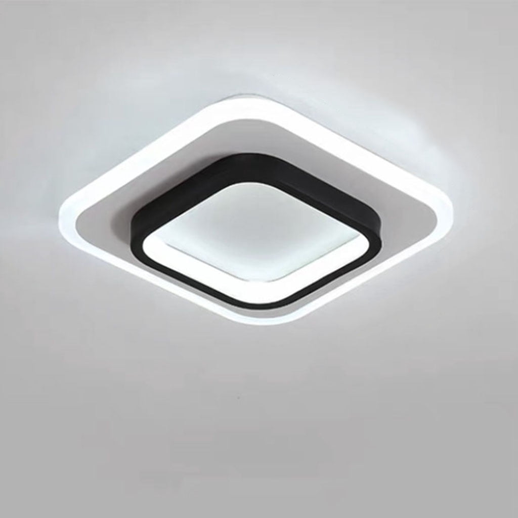 LED Ceiling Lights Modern Ceiling Lamp,20W 9.5-Inch Flush Mount Lighting Fixture,Kitchen Light Fixture for Hallway Living Room Bedroom Square White Square