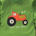 thumbnail image 6 of TOWED22 Toddler Boys Fall Clothes 2Pcs Long Sleeve Graphic Round Neck Pullover Sweatshirt Sweatpants Cozy Outfits Set(Green,4-5 Y), 6 of 6