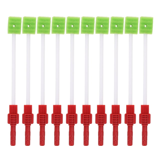 EeaseMX 10 esponjas desechables para aspiración de esputo, tubo de cuidado de enfermería, esponja, cepillo de dientes, cepillo de esputo