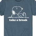 thumbnail image 3 of Peanuts - Take A Break - Toddler & Youth Short Sleeve Graphic T-Shirt, 3 of 6