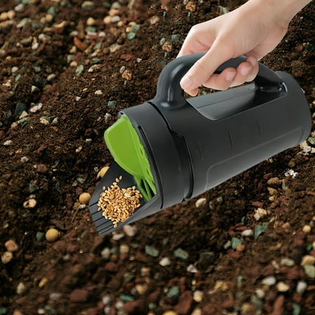 ZEPARO Hand Held Spreader,Seed Spreader for Ice Melt,Grass Seed,Fertilizer Lawn and Garden. Multiple Adjustable Opening Sizes for Salt,Ice Melt