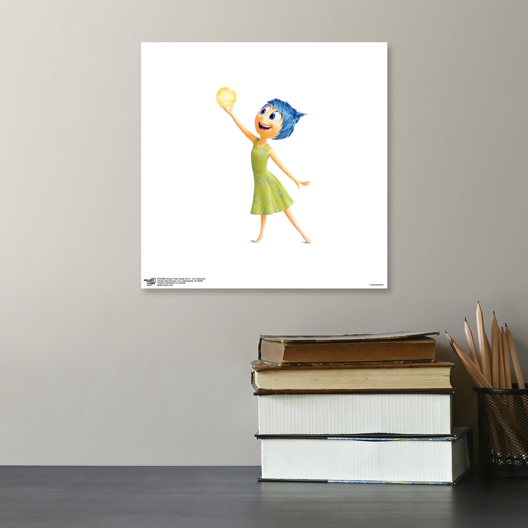 Gallery Pops Disney Inside Out 2 - Joy Character Wall Art, Unframed Version, 12" x 12"