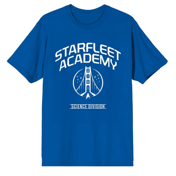 Bioworld Star Trek The Original Series Starfleet Academy Science Division Men's Graphic Tee | DTG Print | Officially Licensed-Large