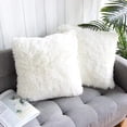 thumbnail image 1 of Fundas de almohada de piel sintética decorativas de lujo, tacto suave y acogedor, cremallera oculta para un fácil cuidado y extracción, paquete de 2, material de grado A, felpa de pelo alto, de lujo, 1 of 6