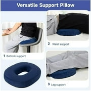 Donut Pillow for Tailbone Pain Bed Sore,Hemorrhoid Pillow Seat Cushion for Long Sitting Butt Pressure Relief Postpartum Post Surgery, Memory Foam Coccyx Cushions Doughnut Pillow