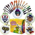 thumbnail image 1 of Kit de punto de cruz CRAFTILOO Safari Animals para niños con aros, 1 of 7
