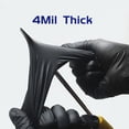 thumbnail image 3 of Guantes desechables Wostar de nitrilo negros, 100 unidades, sin látex en polvo, 3 of 8