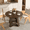 Walnut04, variant on Gewnee 43.3‑59" Expandable Dining Table, MDF Construction with 2 Leaves, Cross‑Shaped Base & Open Storage Shelf, Seats 4‑6, Space‑Saving for Kitchen & Small Spaces, Walnut