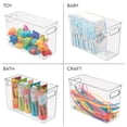 thumbnail image 6 of iDesign Plastic Storage Bins with Handles - Set of 8 - Clear - Made in USA, 6 of 8