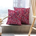 thumbnail image 6 of LALILO Throw Pillow Covers Traditional Asian Paisley Boho Vintage Cushion Cover 18" x 18", 2 Pack, 6 of 6