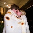 thumbnail image 4 of Blanket Burrito Tortilla, forro polar blanco de 85 cm para adultos, 4 of 6