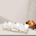 thumbnail image 6 of deevoka 3 Snack Serving Bowls Nordic Serving Platter with Lid Cookies Jar Condiment Tray Clear, 6 of 9