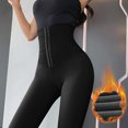 thumbnail image 2 of Womens Fleece Lined Corset Leggings with Adjustable Body Shaping Waist Trainer Yoga Pants Slimming Warm Thermal Leggings, 2 of 7