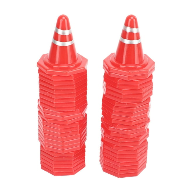Juguetes de Cono de Tráfico, Mini Conos de Tráfico 50 Piezas de PlásTico Rojo Múltiples Funciones para Automóviles de control remoto para niñas