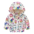 thumbnail image 1 of Toddler Winter Coat Cute Printed Solid Color Lightweight Coat Windproof Jacket Spring Clothes 18-24 Months Kids Clothes, 1 of 3