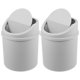 thumbnail image 4 of 2 mini botes de basura con tapa abatible para escritorio, cubo de basura para escritorio de oficina, 4 of 7