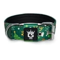 thumbnail image 1 of Collar para perro TSPRO de 3,8 cm de ancho con hebilla metálica resistente, color verde, 1 of 6