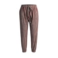 thumbnail image 4 of Admvng Women's Striped Pants Casual Wide Leg Comfy Linen Trousers, 4 of 7