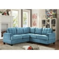thumbnail image 2 of Passion Furniture Sandridge 80 in. W 2-piece Microfiber L Shape Sectional Sofa in Aqua, 2 of 4