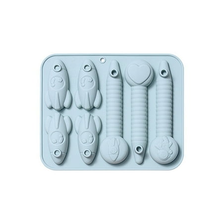 

ANLV Cake Mold Cake Decoration BPA Free Multifunctional Space Rocket Shape Chocolate Candy Cake Silicone Mould