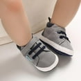 thumbnail image 2 of Baby Shoes Boys Girls Infant Sneakers Non-Slip Rubber Sole Toddler Crib First Walker Shoes 0-18M (Gray), 2 of 6