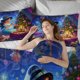 thumbnail image 5 of Juego de edredón con diseño de princesa Jasmine para niños, niñas y adultos, diseño geométrico en 3D, 1 funda de edredón y 2 fundas de almohada, 5 of 6