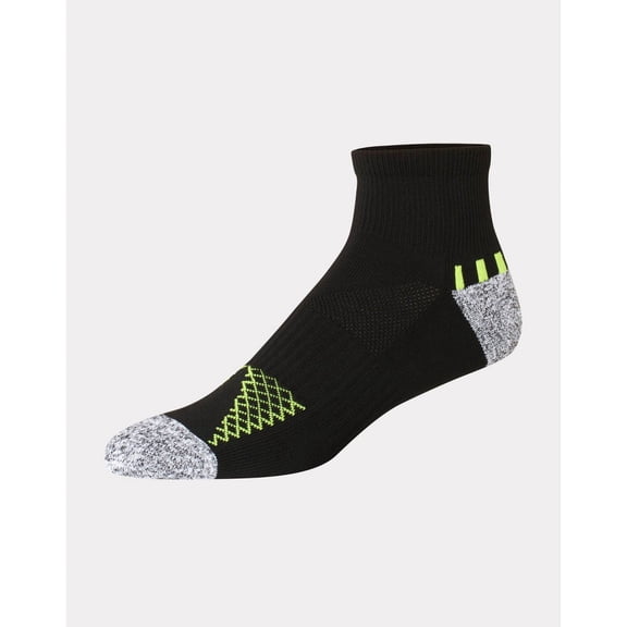 Hanes Moves Premium Men's Performance Ankle Socks 6pk - Black 6-12: Breathable