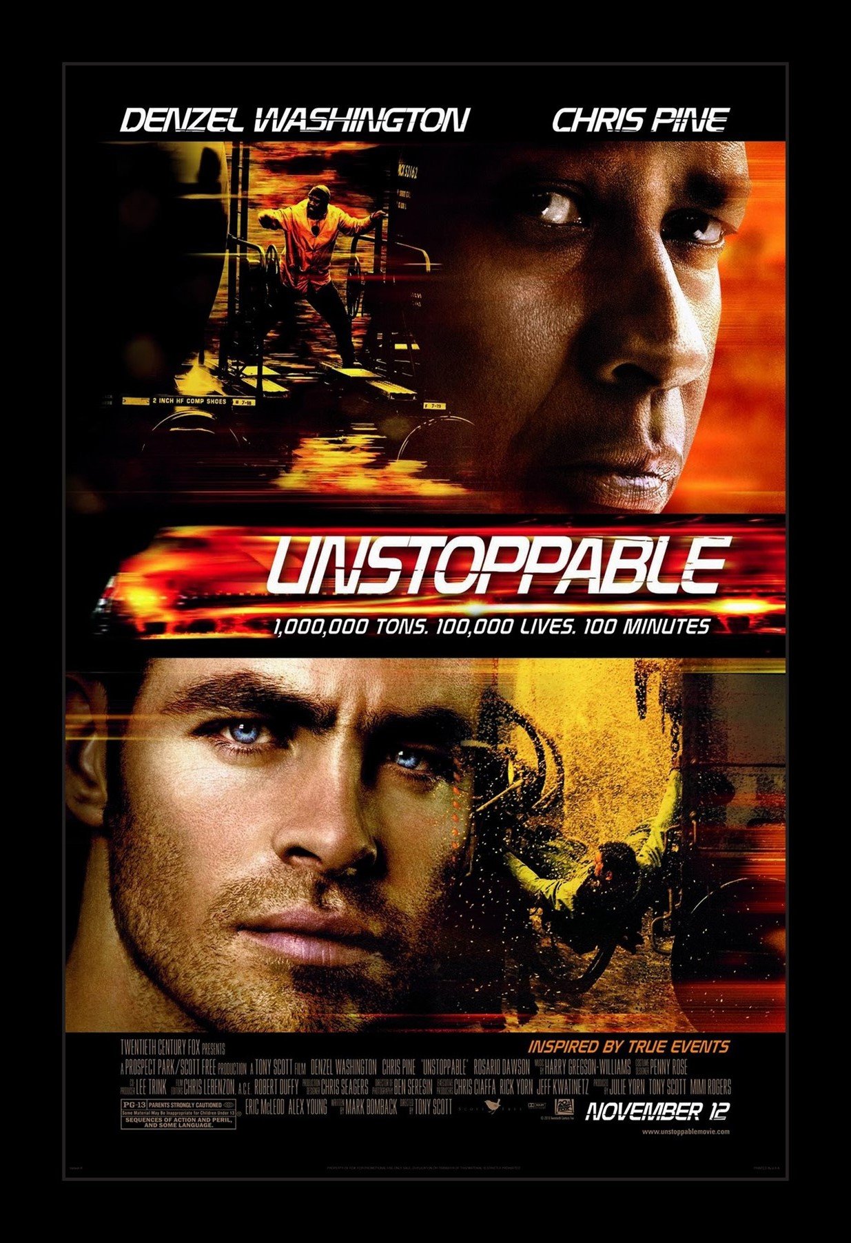 UNSTOPPABLE 11x17 Framed Movie Poster
