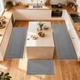 thumbnail image 4 of MeyJey Kitchen Rug Set 3 Piece, Non Slip Kitchen Floor Mats Machine Washable Mats for Home Floor and Living Room, Gray, 4 of 10