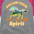 thumbnail image 3 of Spirit Riding Free - Follow Your Spirit - Toddler And Youth Girls Raglan Graphic T-Shirt, 3 of 5