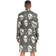 thumbnail image 3 of Dailycode Men Robe Lightweight Soft Bathrobes Kimono Nightgown Cute Skull with Star, 3 of 6