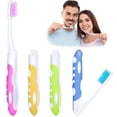 thumbnail image 1 of 4 Piezas Cepillo de Dientes de Viaje Plegable Cepillo de Dientes Suave Portátil con Cerdas Suaves para Encías Sensibles, 1 of 5