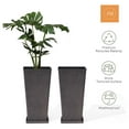YgIRTID 26 inch Tall Planters for Outdoor Plants,Set of 2 Tapered