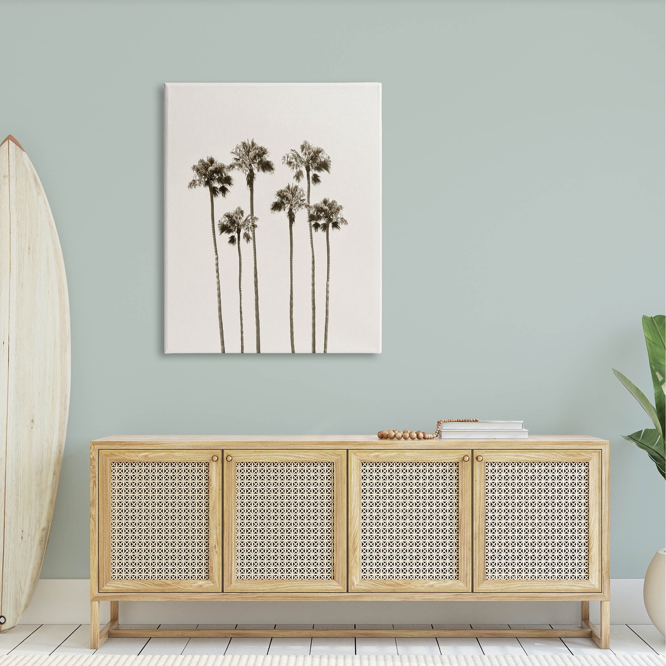 Tall Palm Trees Looming Landscape Graphic Art Gallery Wrapped Canvas Print Wall Art