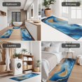 thumbnail image 5 of Blue Marble Gold Wave Pattern Kitchen Rugs Sets Of 3,Kitchen Runner Rugs Non Skid Washable,Decorative Kitchen Floor Mats for Kitchen,Sink,Laundry,17"x30"+ 17"x47" + 17"x59", 5 of 6