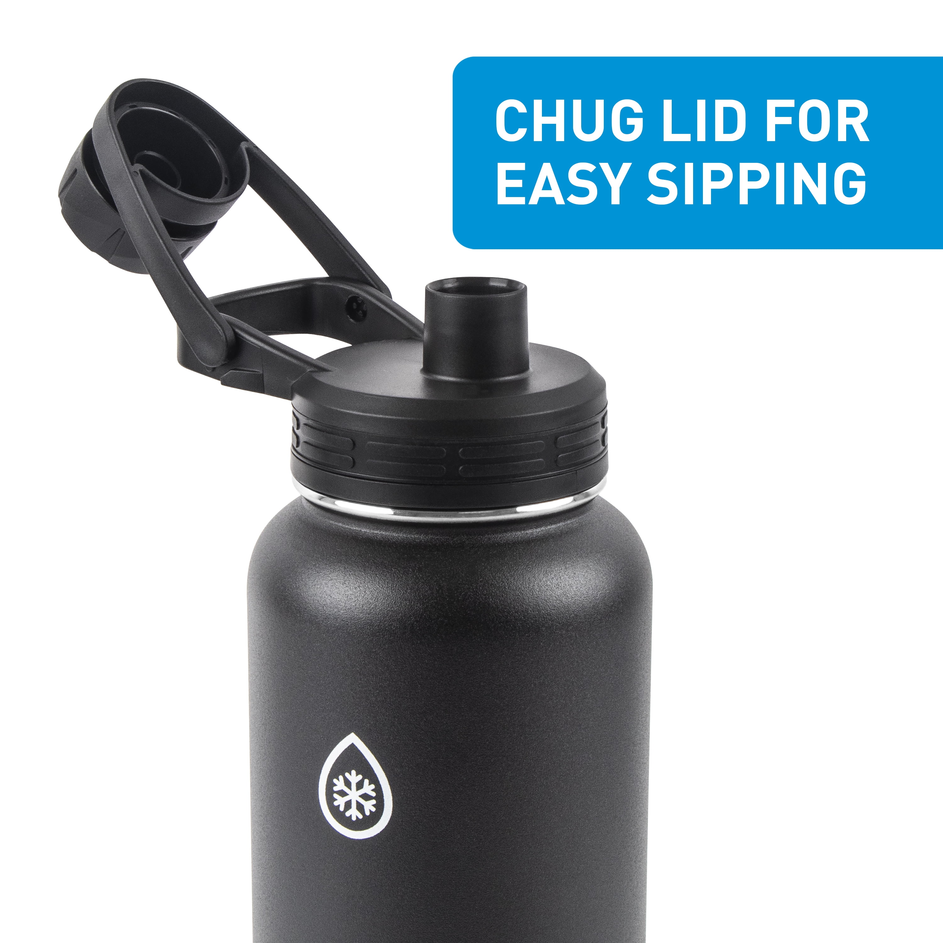 64oz Water Bottle w/ Chug Lid and Straw Lid – ThermoFlask