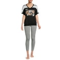 thumbnail image 3 of Disney's Women's and Women's Plus Size Nightmare Before Christmas Graphic Sleep Tee, 3 of 5
