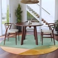 thumbnail image 3 of Summer Beach Round Area Rug 7Ft Washable Circle Rugs for Dorm Laundry Room, Ocean Teal Pink Yellow Graident Non-Slip Carpet Floor Mats Indoor Outdoor Carpet Runner Aesthetic Home Decor, 3 of 8