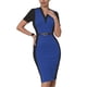 thumbnail image 2 of Vestido de tubo para mujer Inspire Chic, vestido de lápiz de color contrastante, 2XL, azul real, 2 of 5
