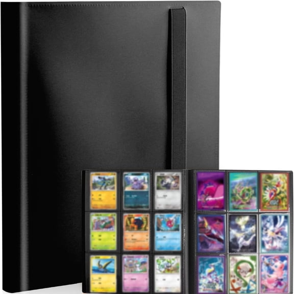 Trading Card Binder Holder, 9 Pocket Collectible Trading Card Album with 360 Pockets,for TCG, MTG, Yugioh, photo card, Football, Basketball, Hockey and Baseball Cards