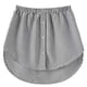 thumbnail image 1 of Gibobby mini faldas de mujer sexy Falda corta de para mujer, falda interior falsa, dos botones, falda elástica, falda con estampado de rayas(Negro， XXL), 1 of 5