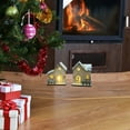 thumbnail image 3 of OFFIGAM 2Pcs Khaki Christmas Cabin Decorations Cabin Shape Xmas Party Decoration, 3 of 10