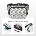 thumbnail image 5 of Zufioo Tractor and Dumper Print Square Double Layer Waist Bag, Durable & Stylish Fanny Pack with Zippered Pockets and Adjustable Strap for Outdoor & Daily, 5 of 9