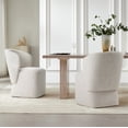 thumbnail image 2 of CHITA Morden Upholstered Dining Room with Casters, Fabric Wrap-round Armless Chairs for Kitchen Dining Room, Wheat, 2 of 12