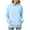 Light Blue, variant on Scyoekwg Womens Hoodies Trendy Fall Sweatshirt Hooded Pullover Sweatshirt Pocket Dressy Casual Loose Solid Color Hoodies Long Sleeve Pullover Tops Sweatshirts(Black,S)