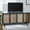 Black/Gold, variant on SAFAVIEH Piran 4 Door 2-Shelf Media Stand Oak / Gold